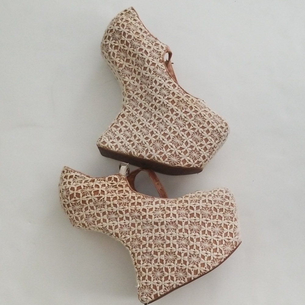 Jeffrey Campbell Lace Night Walk Platforms - Picture 2 of 8